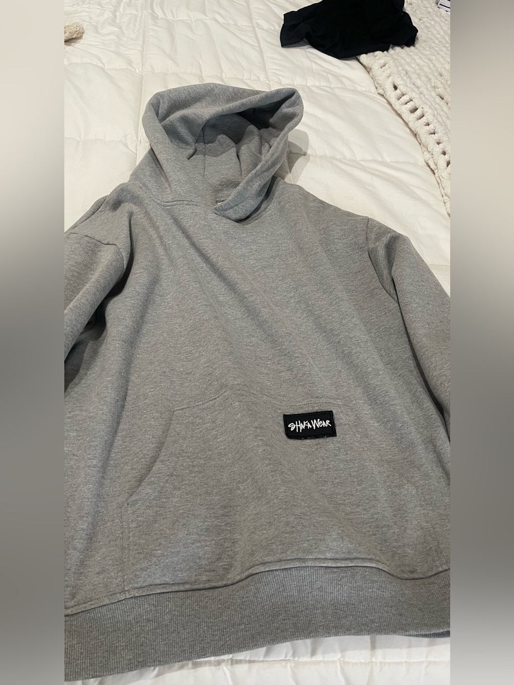 Gray Hooded Pullover Sweater - Stussy